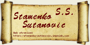 Stamenko Šutanović vizit kartica
